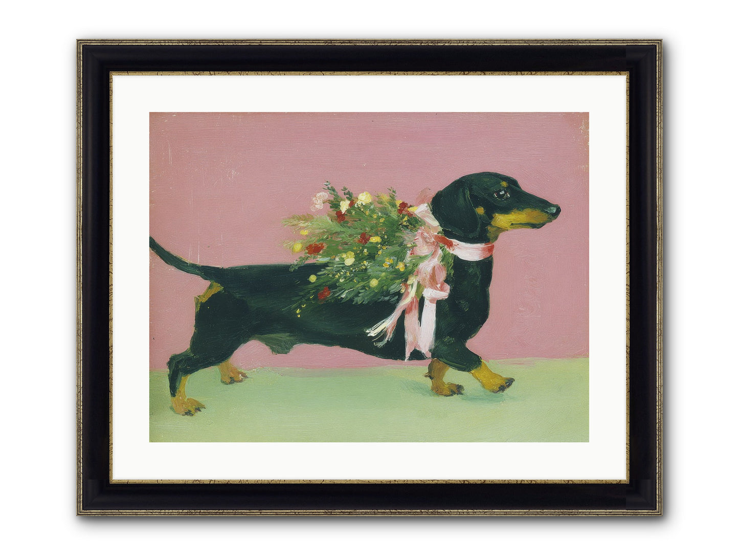 Cocoa Companion Framed Print - Black & Gold 24x18