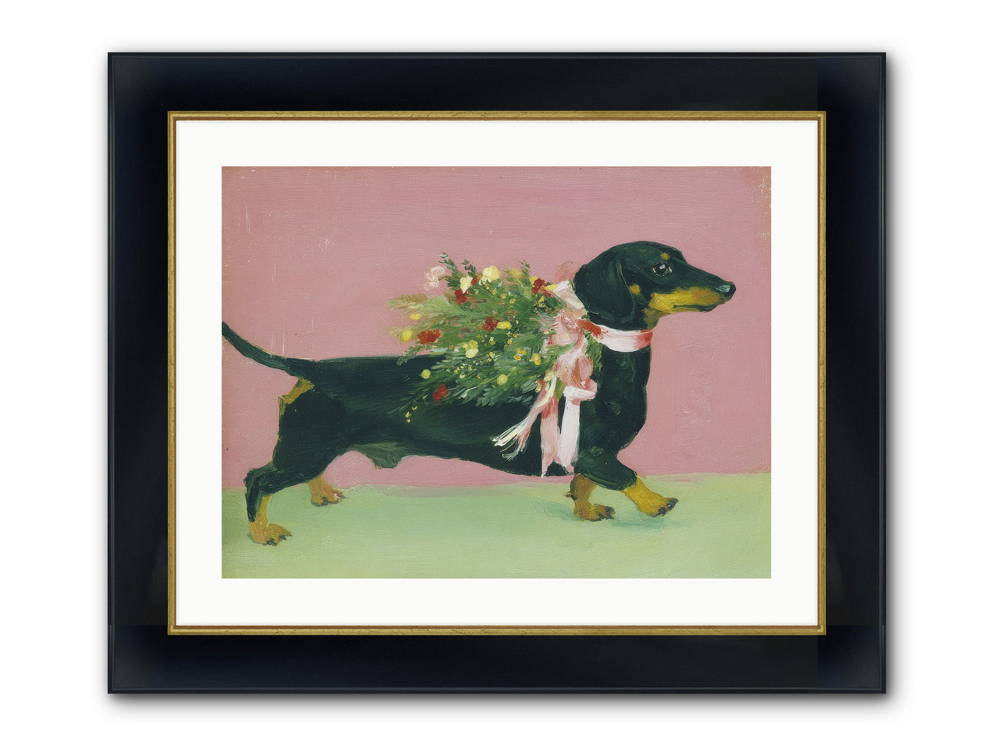 Cocoa Companion Framed Print - Wide Black w/Gold 24x18