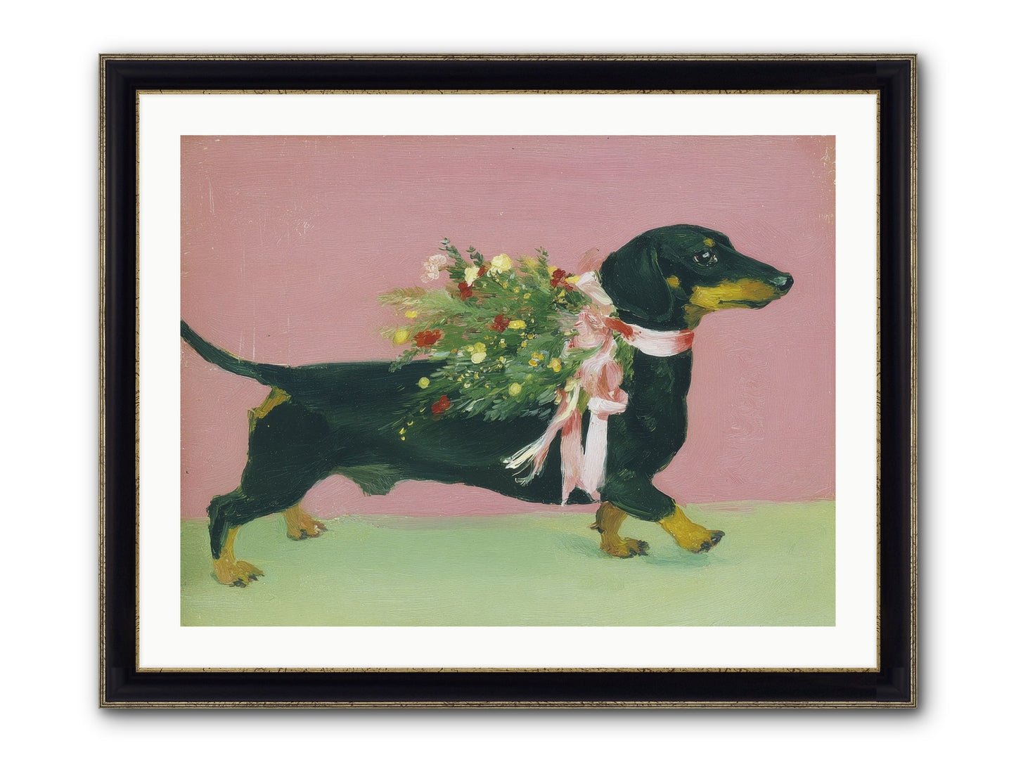 Cocoa Companion Framed Print - Black & Gold 32x24