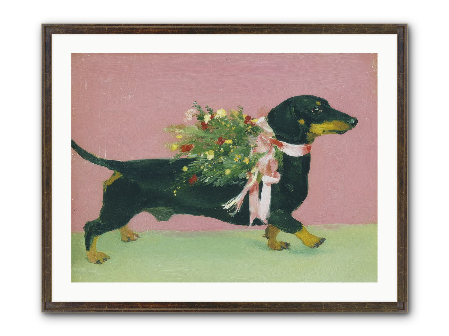 Cocoa Companion Framed Print - Slimwoods Black/Gold 32x24