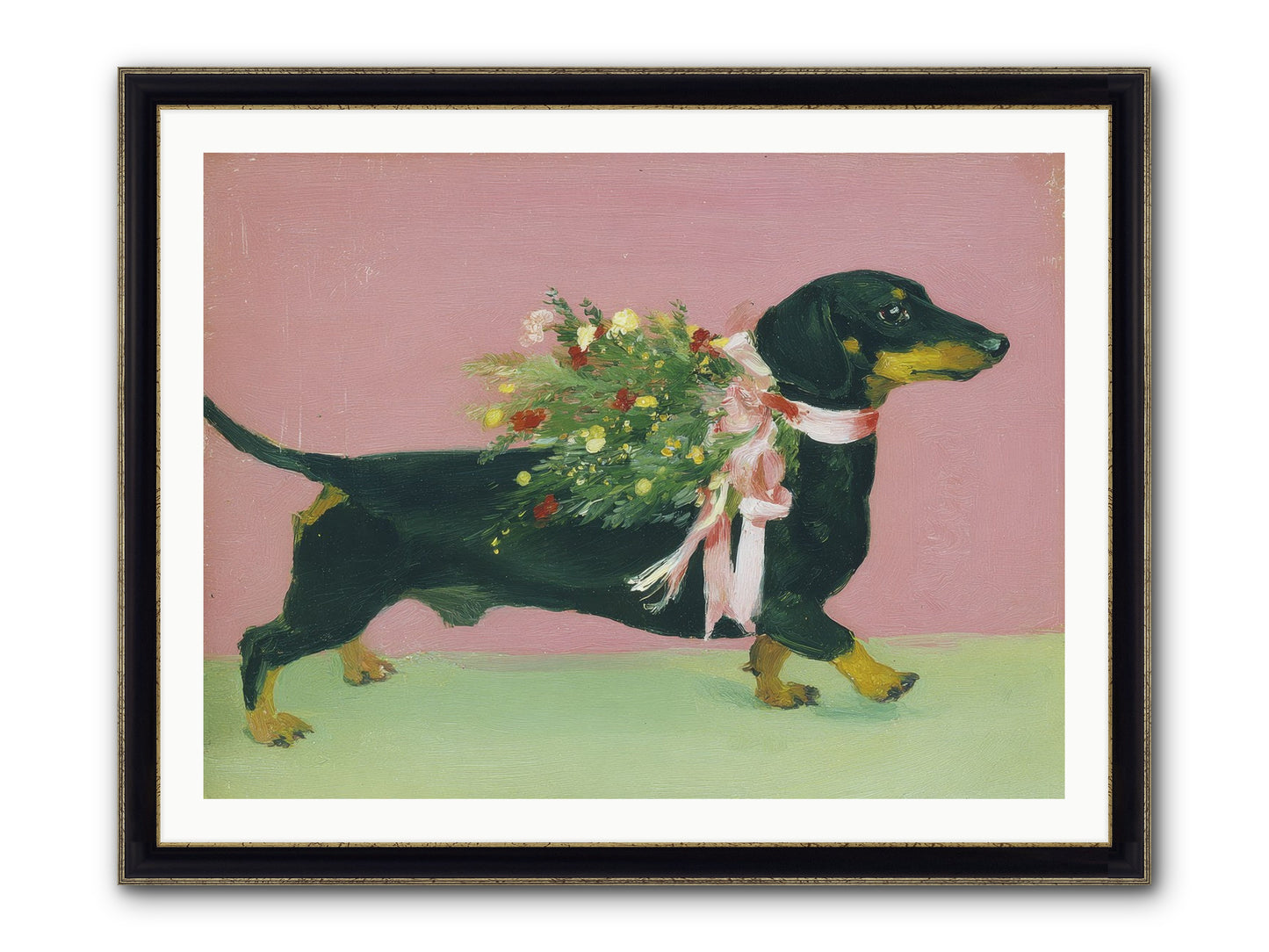 Cocoa Companion Framed Print - Black & Gold 40x30