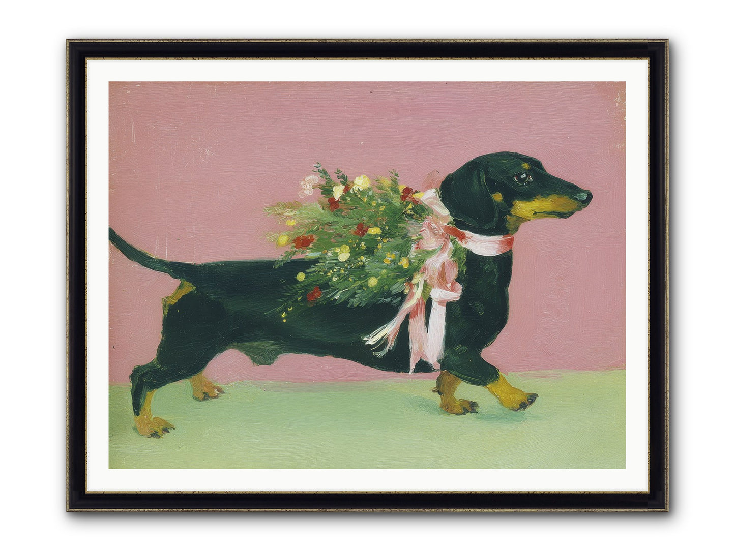 Cocoa Companion Framed Print - Black & Gold 48x36