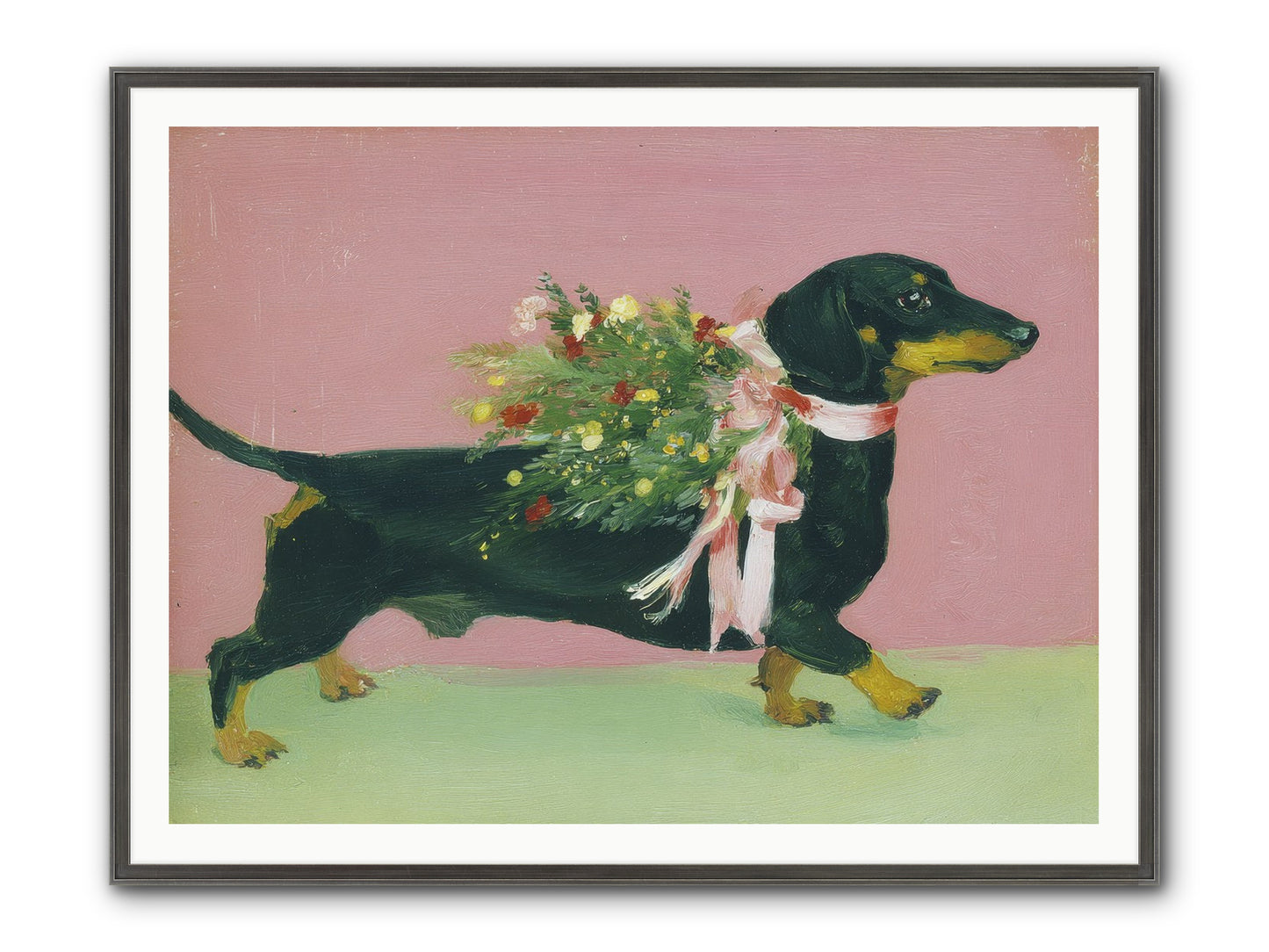 Cocoa Companion Framed Print - Slimwoods Black/Silver 48x36
