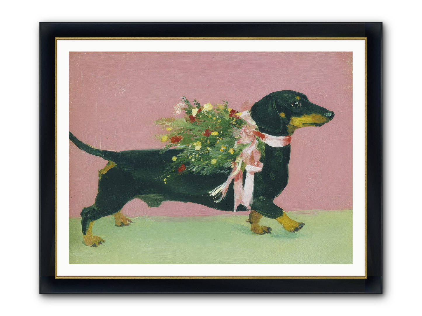 Cocoa Companion Framed Print - Wide Black w/Gold 48x36