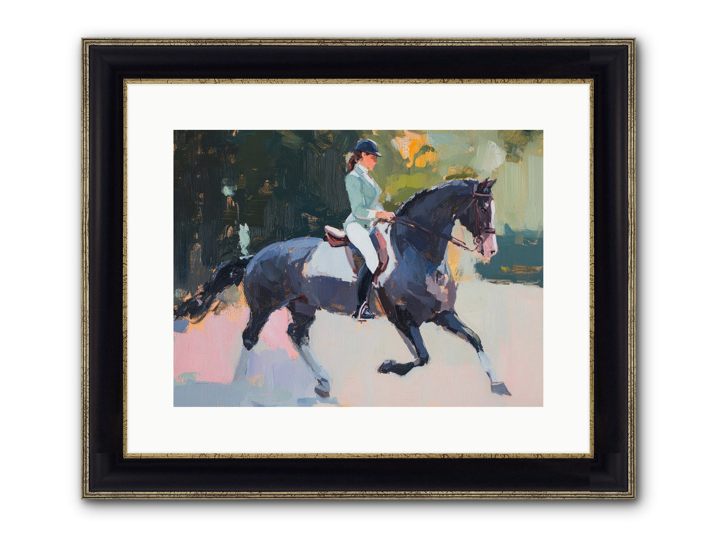 Collected Elegance Framed Print - Black & Gold 16x12