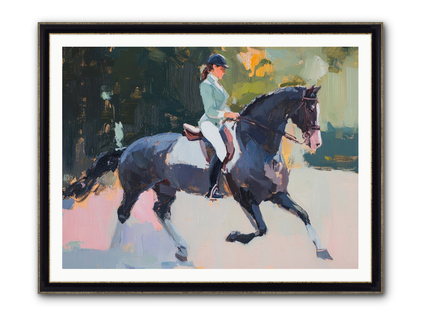 Collected Elegance Framed Print - Black & Gold 48x36