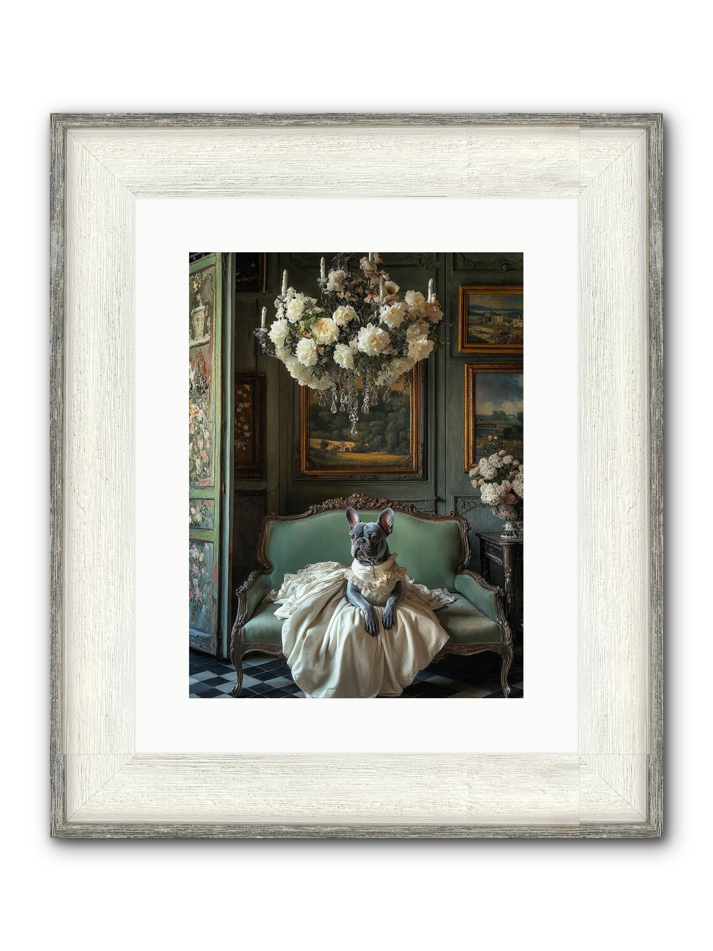 Collecting Cloud Gardens Framed Print - Driftwood White 12x16