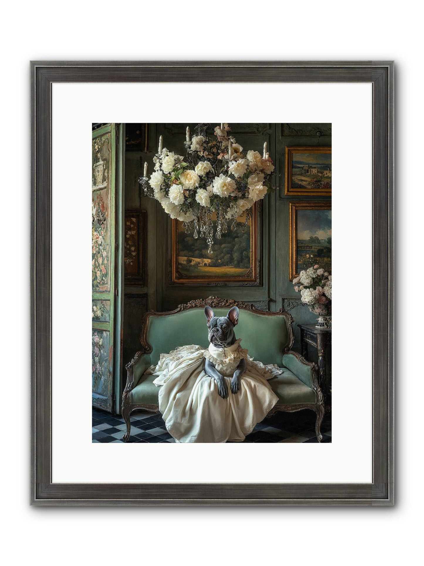 Collecting Cloud Gardens Framed Print - Slimwoods Black/Silver 12x16