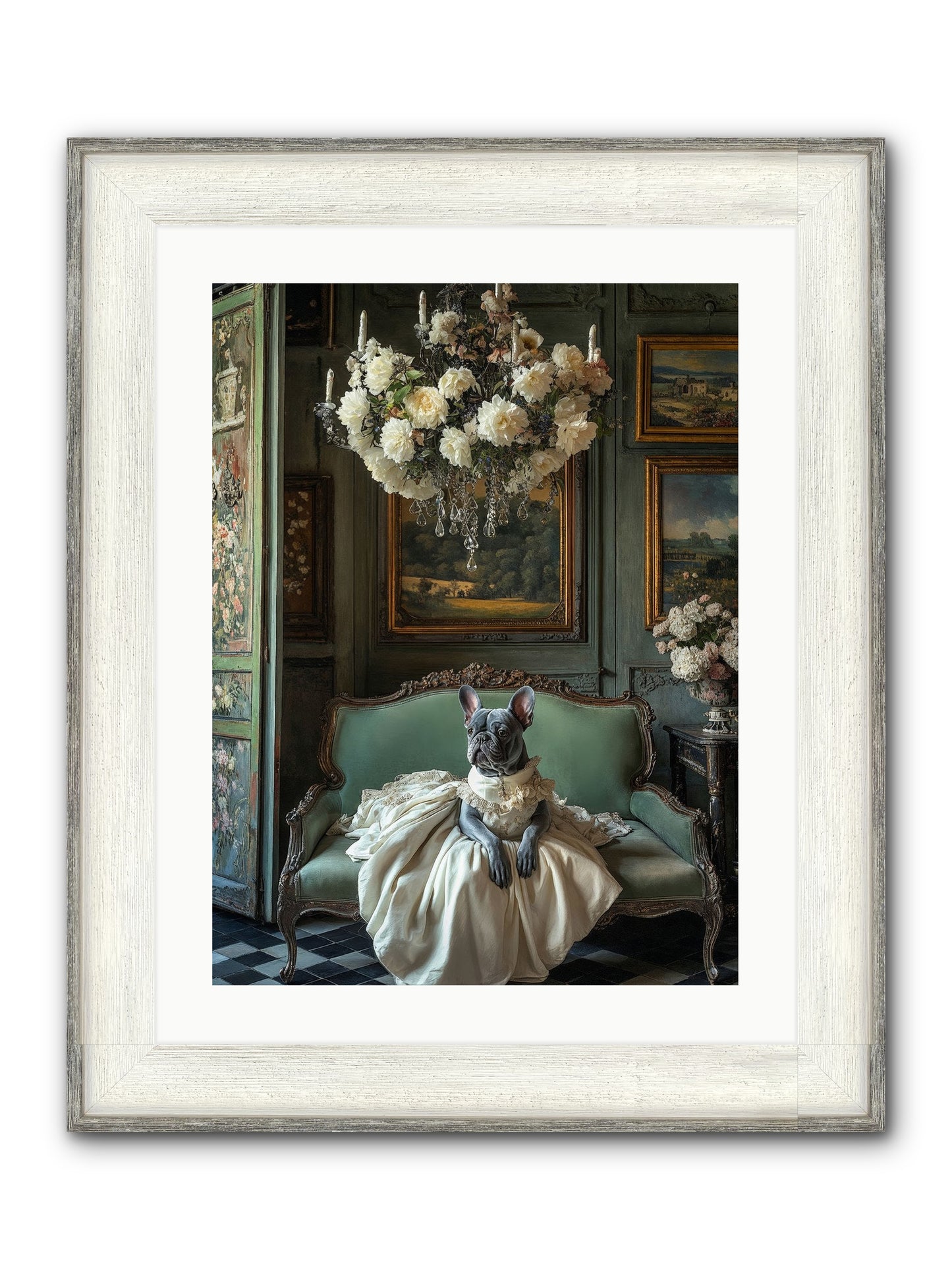 Collecting Cloud Gardens Framed Print - Driftwood White 18x24