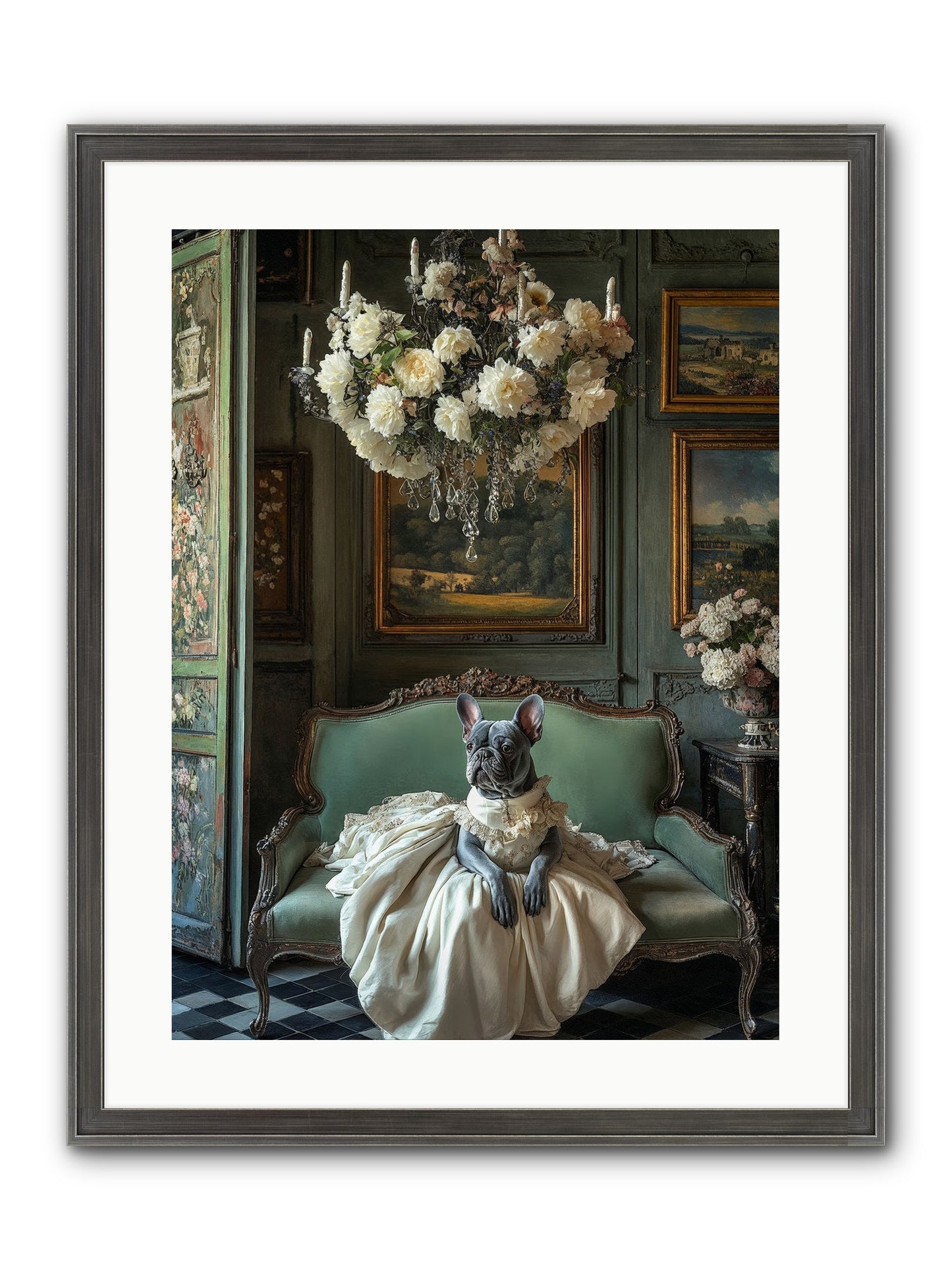 Collecting Cloud Gardens Framed Print - Slimwoods Black/Silver 18x24