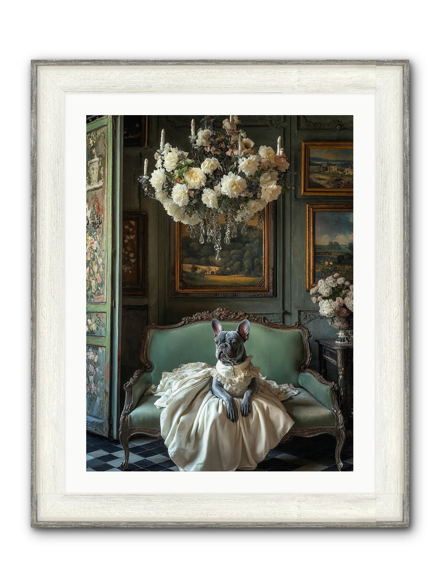Collecting Cloud Gardens Framed Print - Driftwood White 24x32