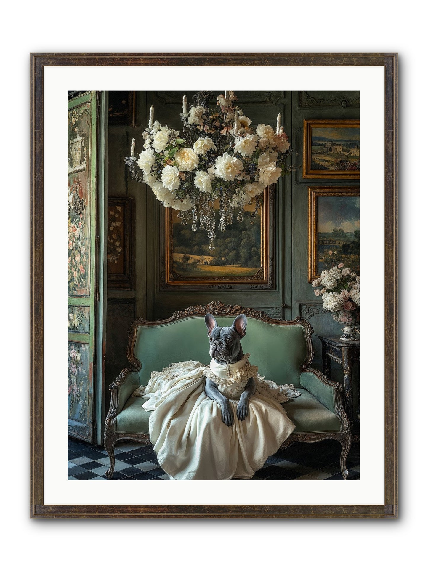 Collecting Cloud Gardens Framed Print - Slimwoods Black/Gold 24x32