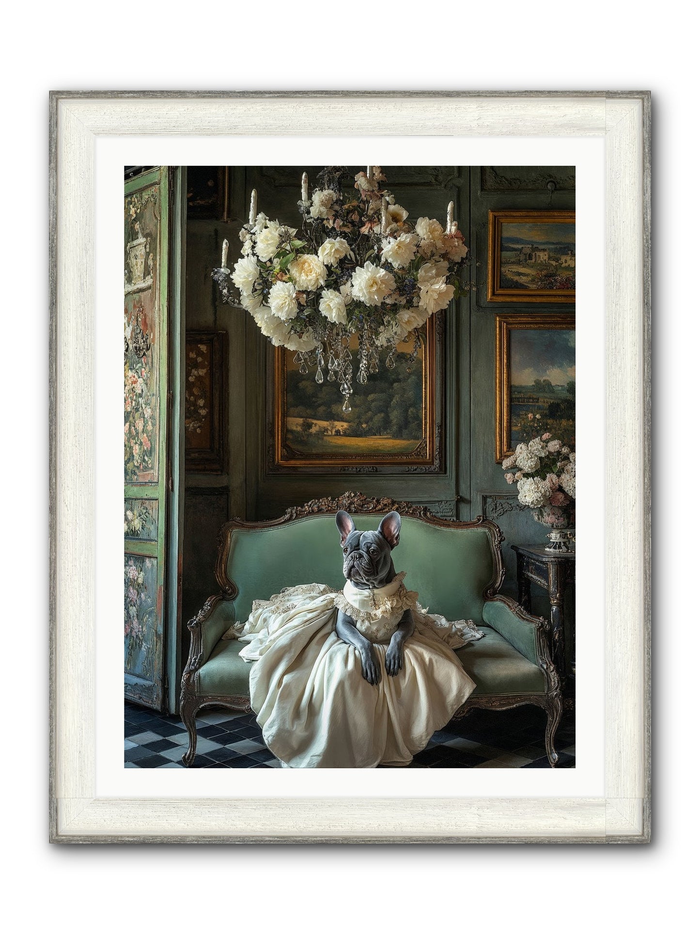 Collecting Cloud Gardens Framed Print - Driftwood White 30x40