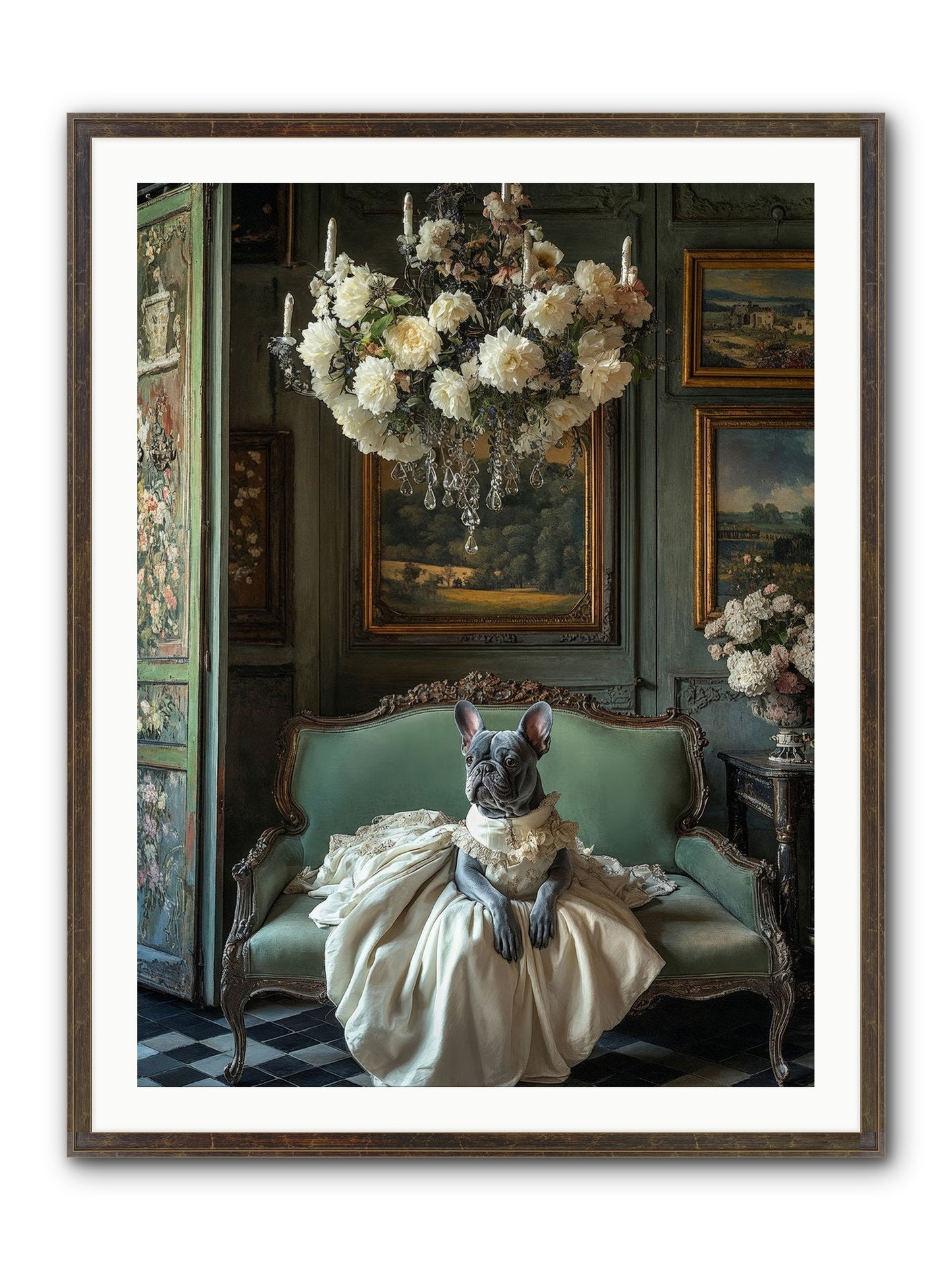 Collecting Cloud Gardens Framed Print - Slimwoods Black/Gold 30x40