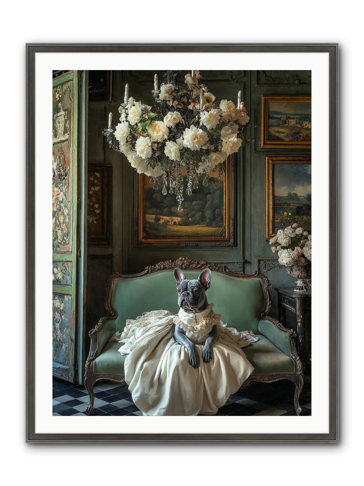 Collecting Cloud Gardens Framed Print - Slimwoods Black/Silver 30x40