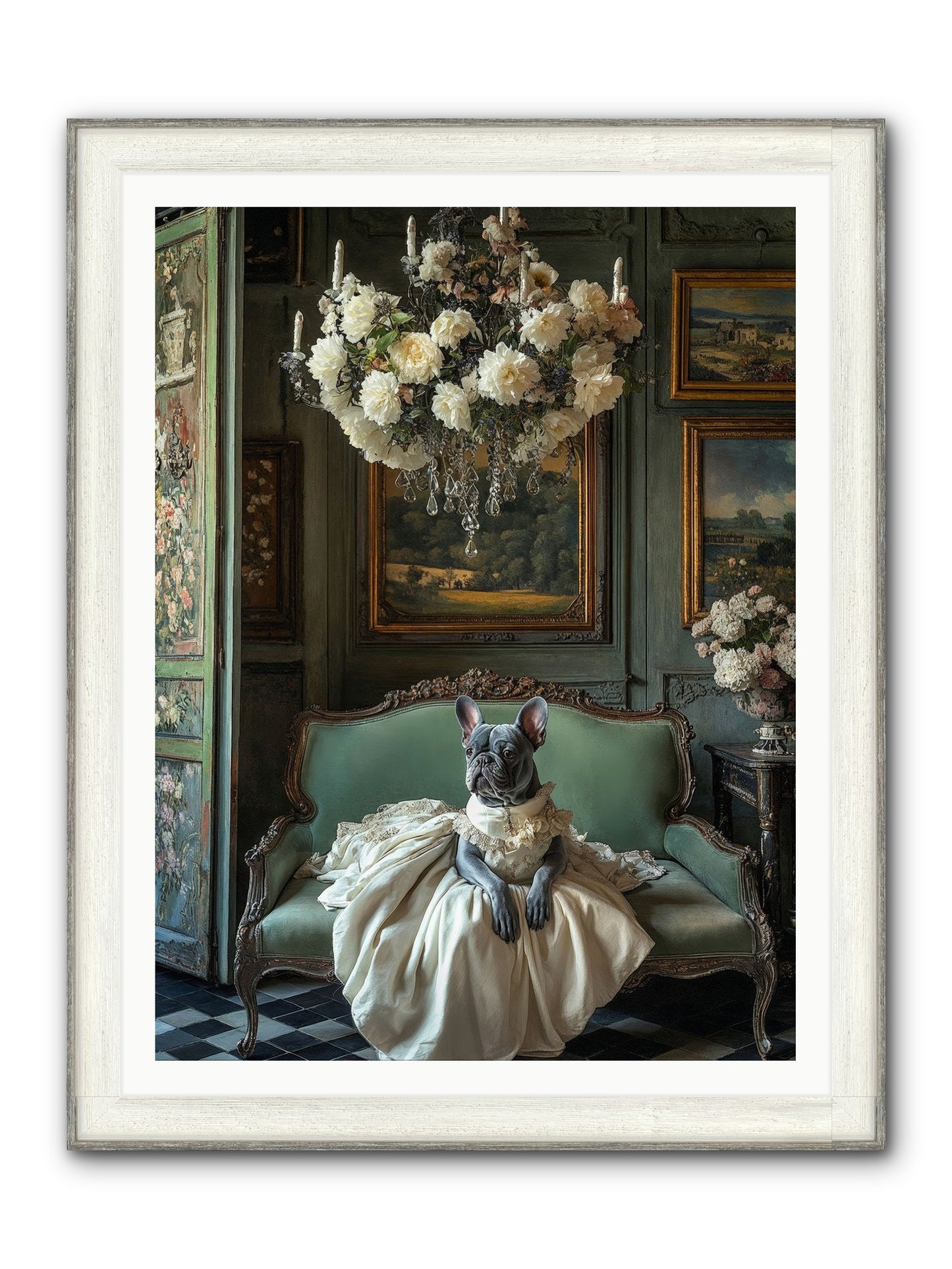 Collecting Cloud Gardens Framed Print - Driftwood White 36x48