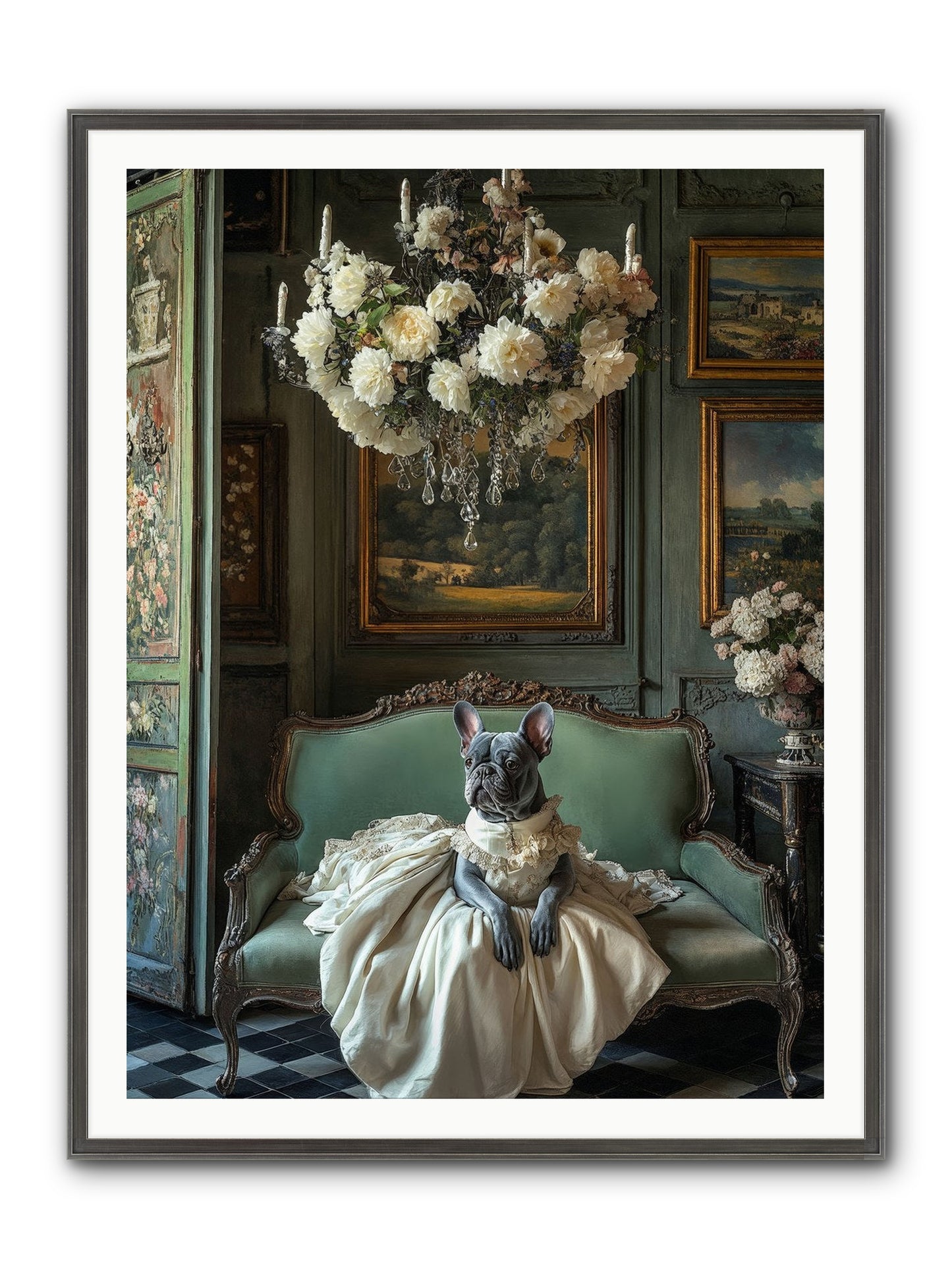 Collecting Cloud Gardens Framed Print - Slimwoods Black/Silver 36x48