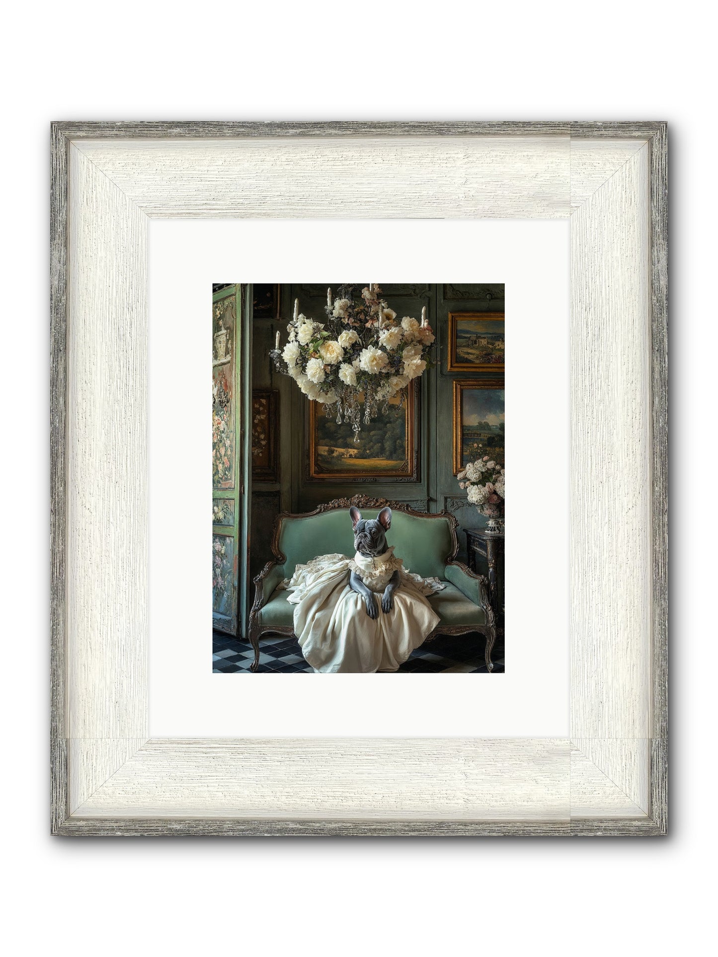 Collecting Cloud Gardens Framed Print - Driftwood White 9x12