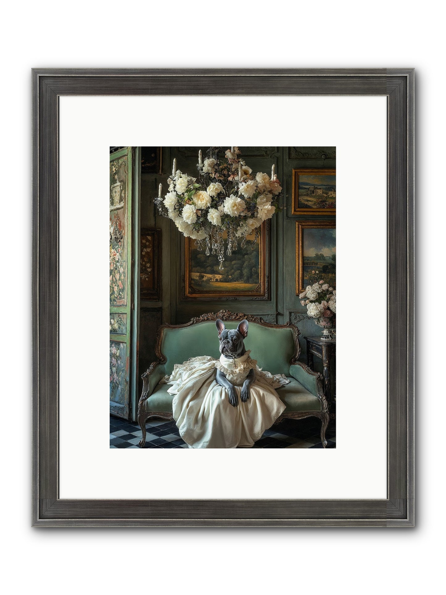 Collecting Cloud Gardens Framed Print - Slimwoods Black/Silver 9x12