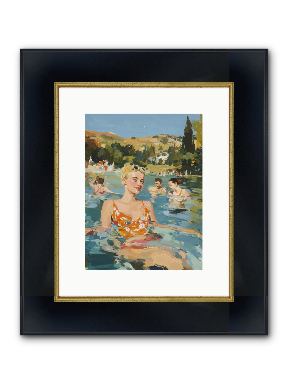 Collective Joy Framed Print - Wide Black w/Gold 9x12