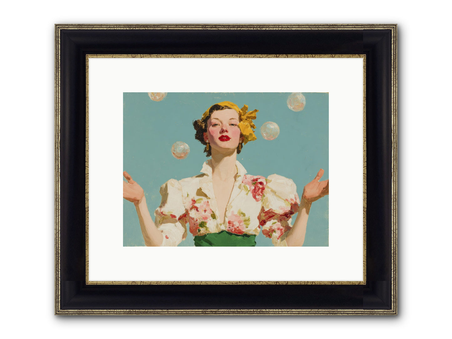 Collector Of Precious Moments Framed Print - Black & Gold 12x9