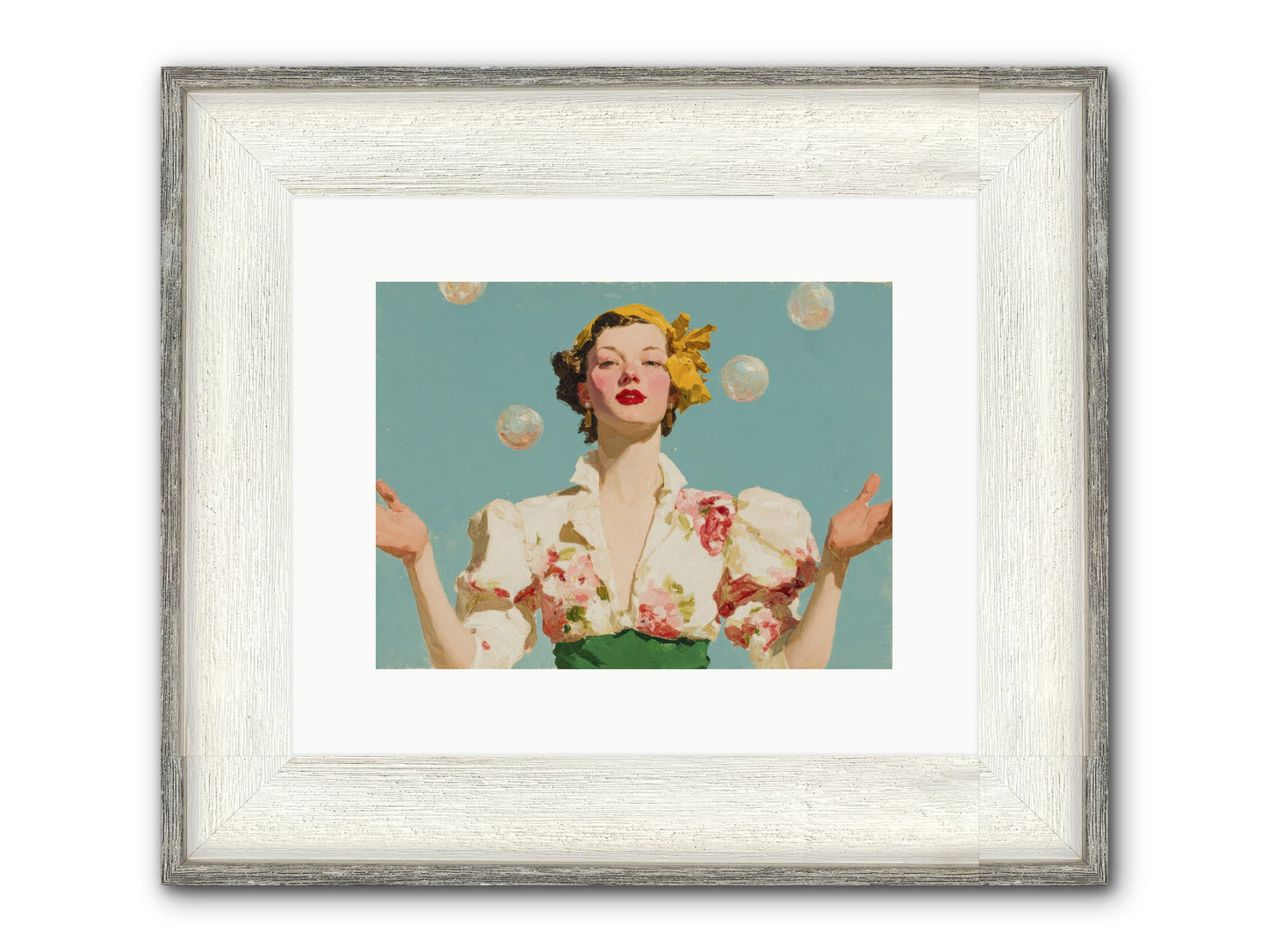 Collector Of Precious Moments Framed Print - Driftwood White 12x9