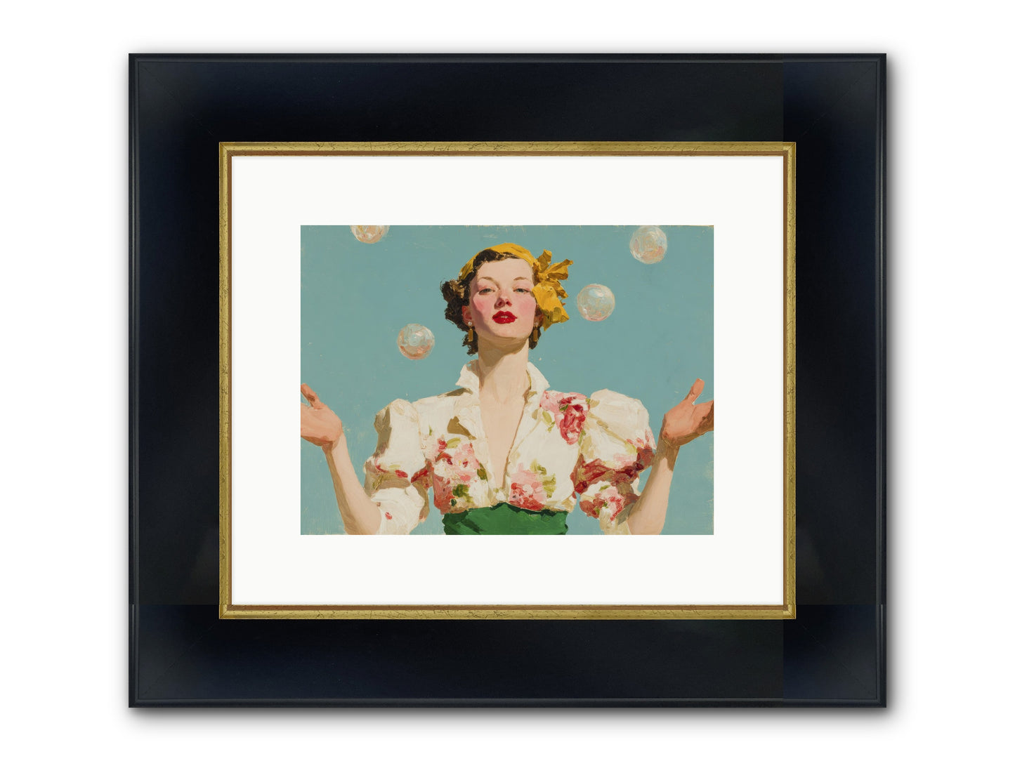 Collector Of Precious Moments Framed Print - Wide Black w/Gold 12x9