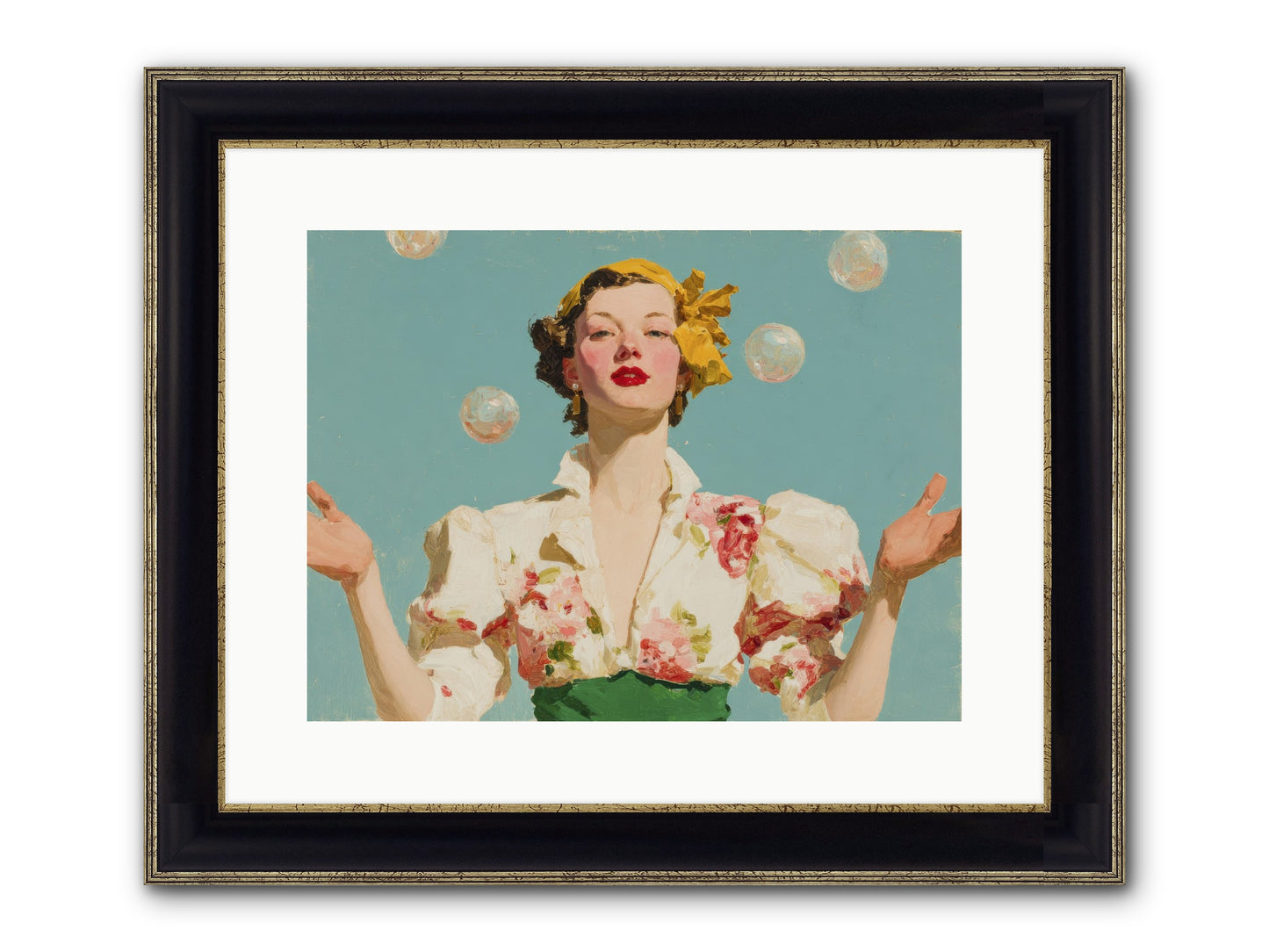 Collector Of Precious Moments Framed Print - Black & Gold 16x12