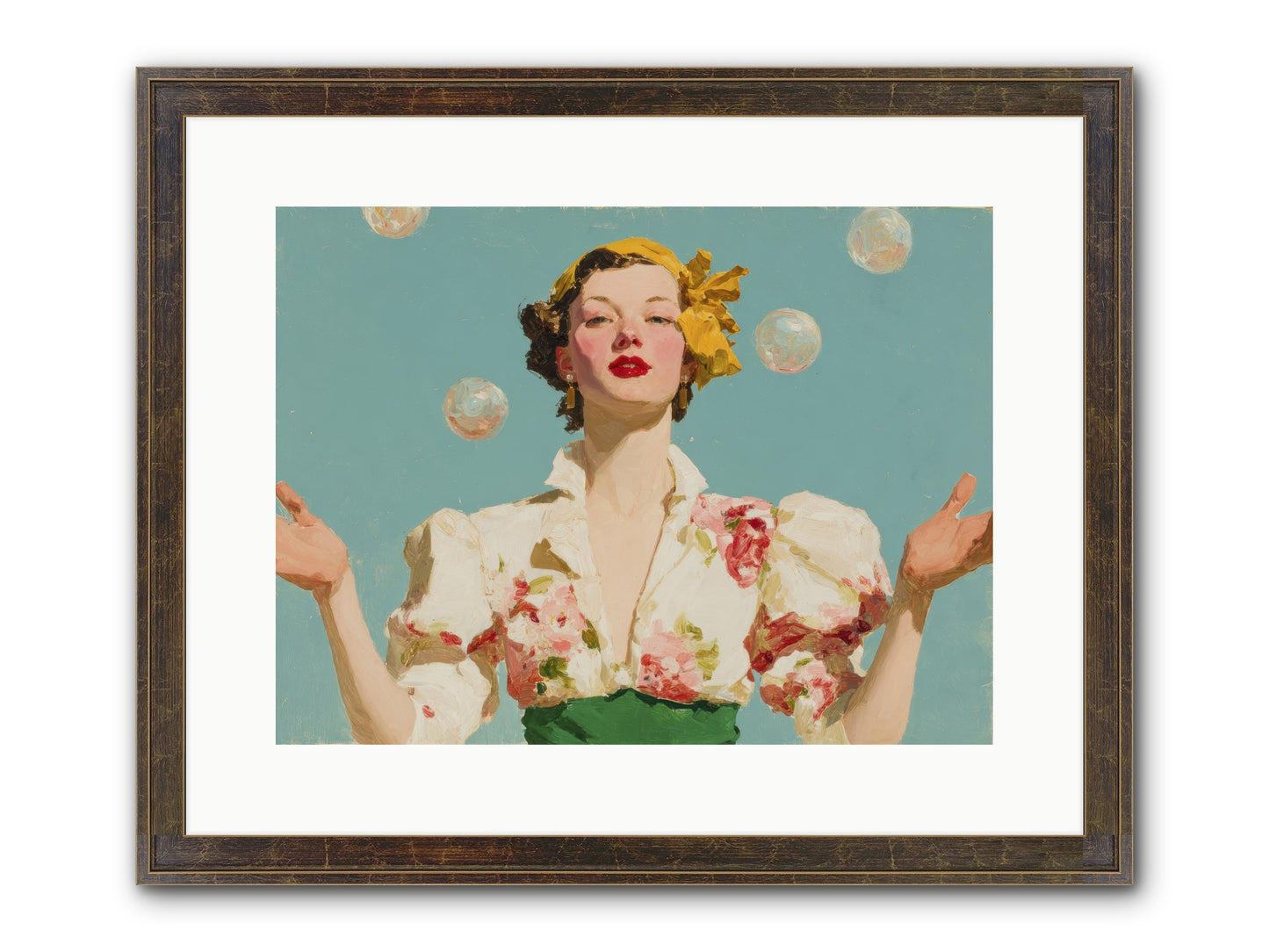 Collector Of Precious Moments Framed Print - Slimwoods Black/Gold 16x12