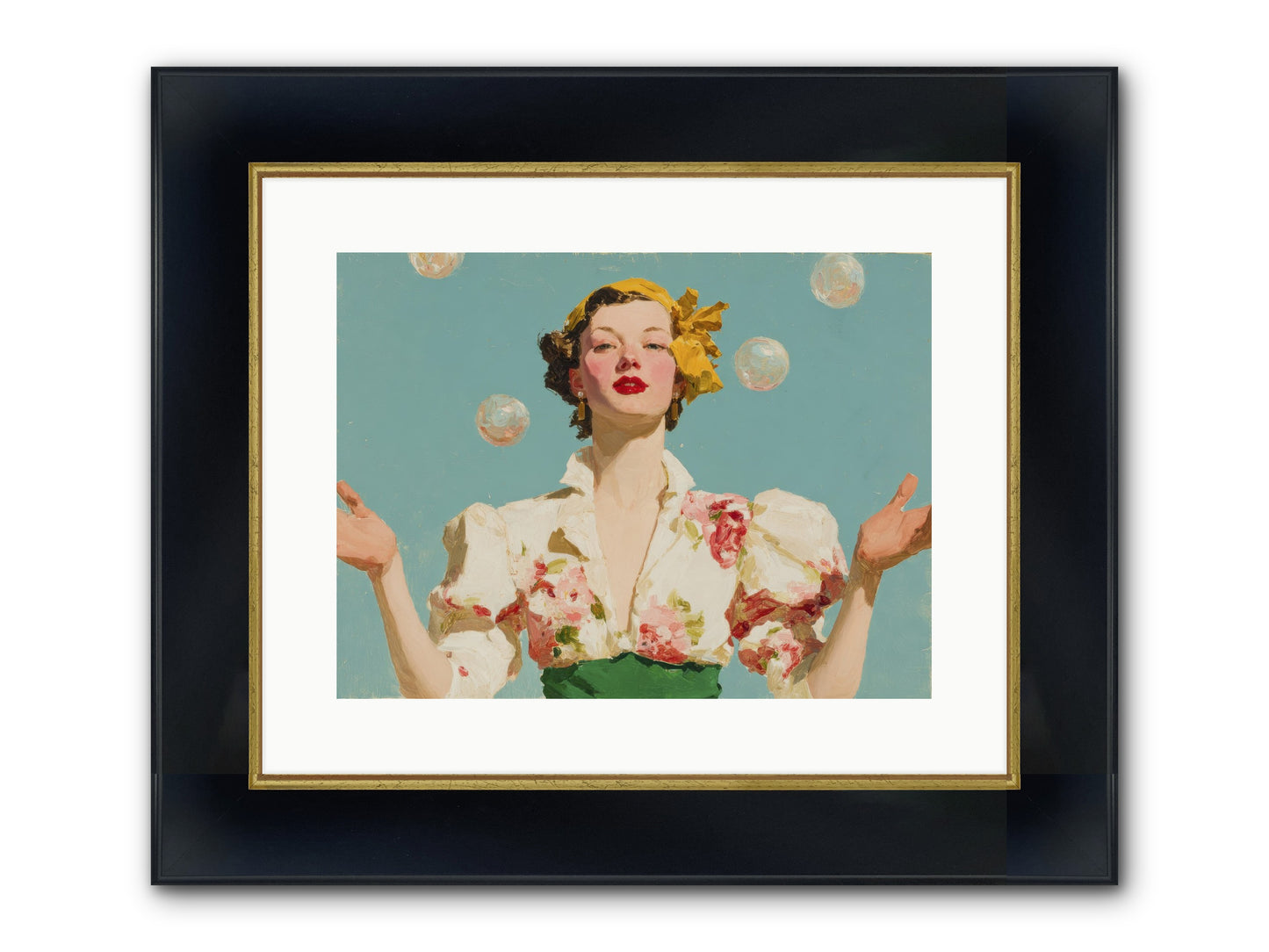 Collector Of Precious Moments Framed Print - Wide Black w/Gold 16x12