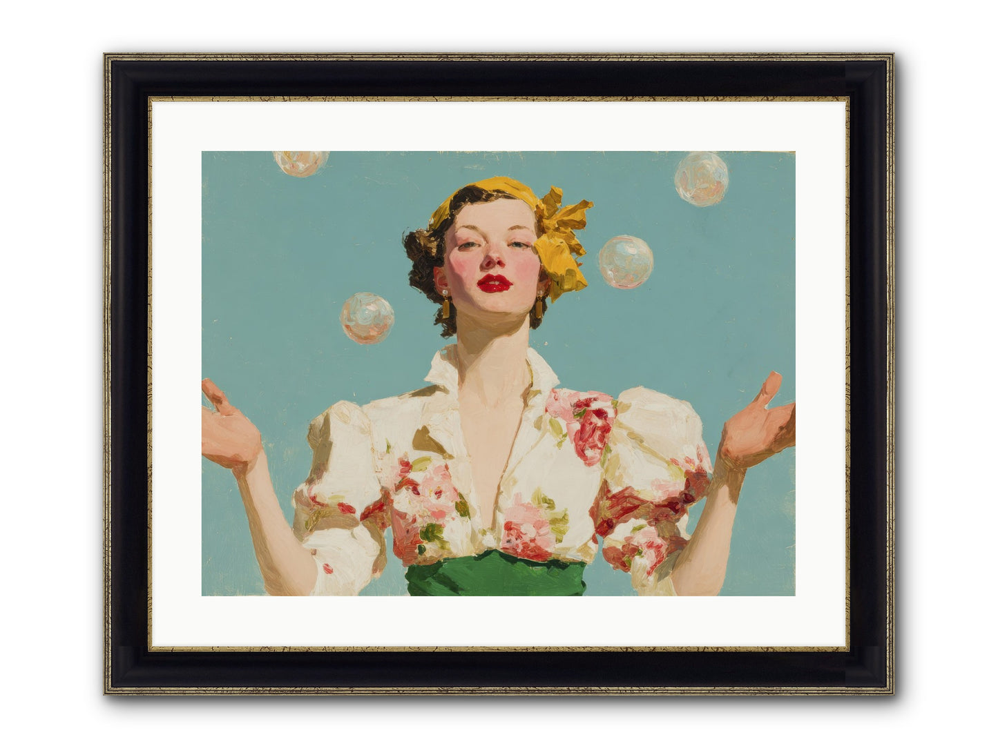 Collector Of Precious Moments Framed Print - Black & Gold 24x18