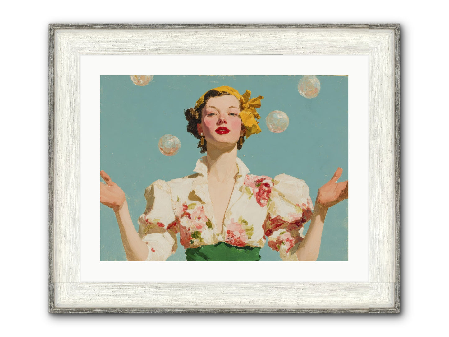 Collector Of Precious Moments Framed Print - Driftwood White 24x18