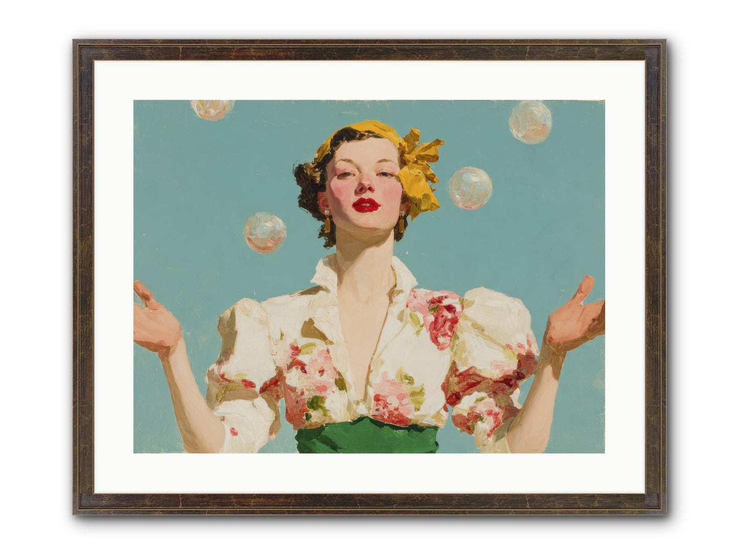 Collector Of Precious Moments Framed Print - Slimwoods Black/Gold 24x18