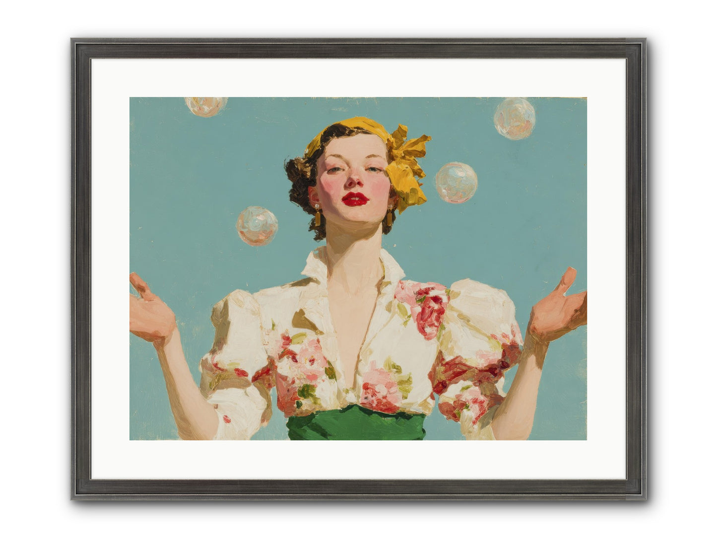 Collector Of Precious Moments Framed Print - Slimwoods Black/Silver 24x18
