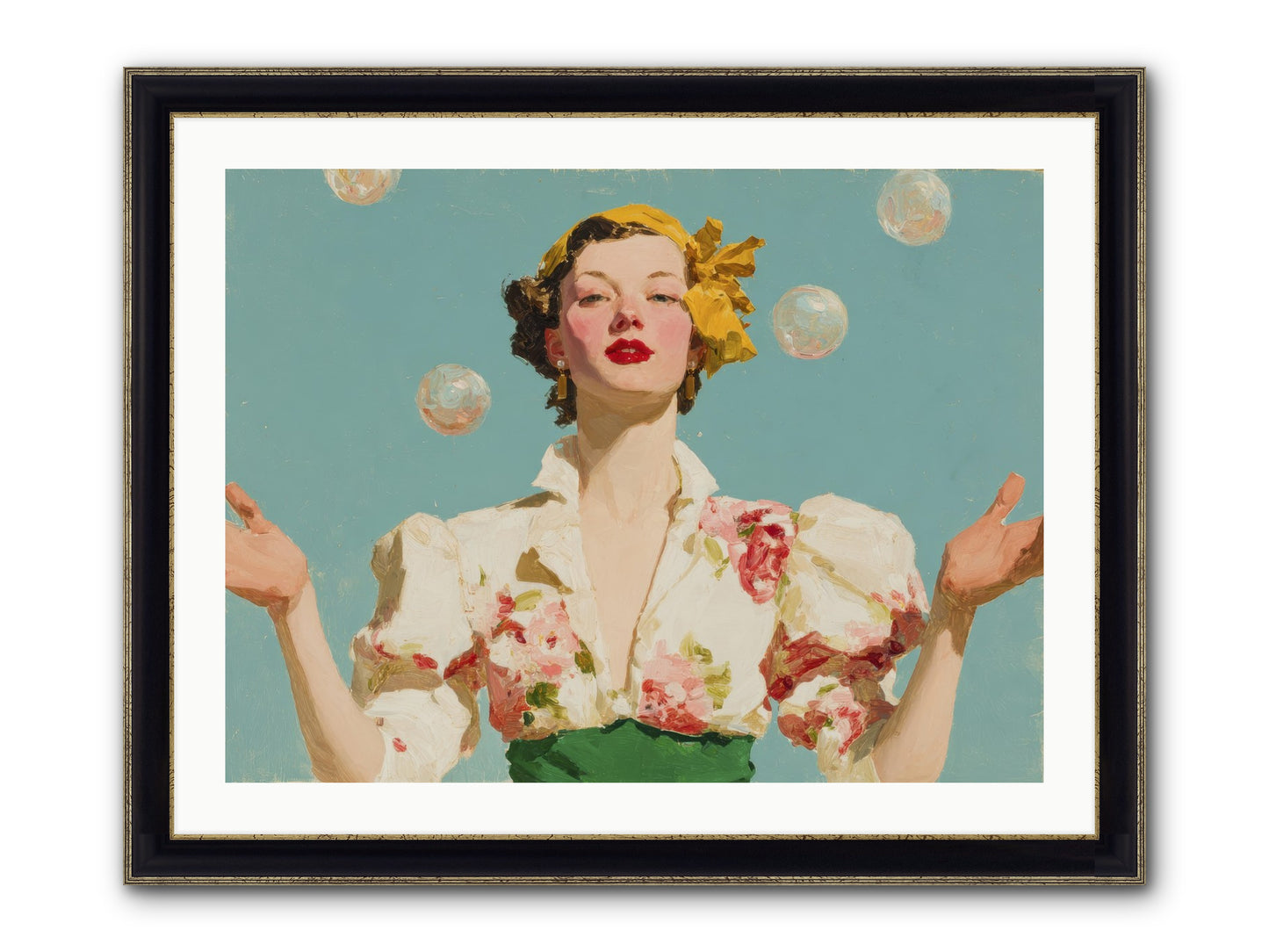 Collector Of Precious Moments Framed Print - Black & Gold 32x24