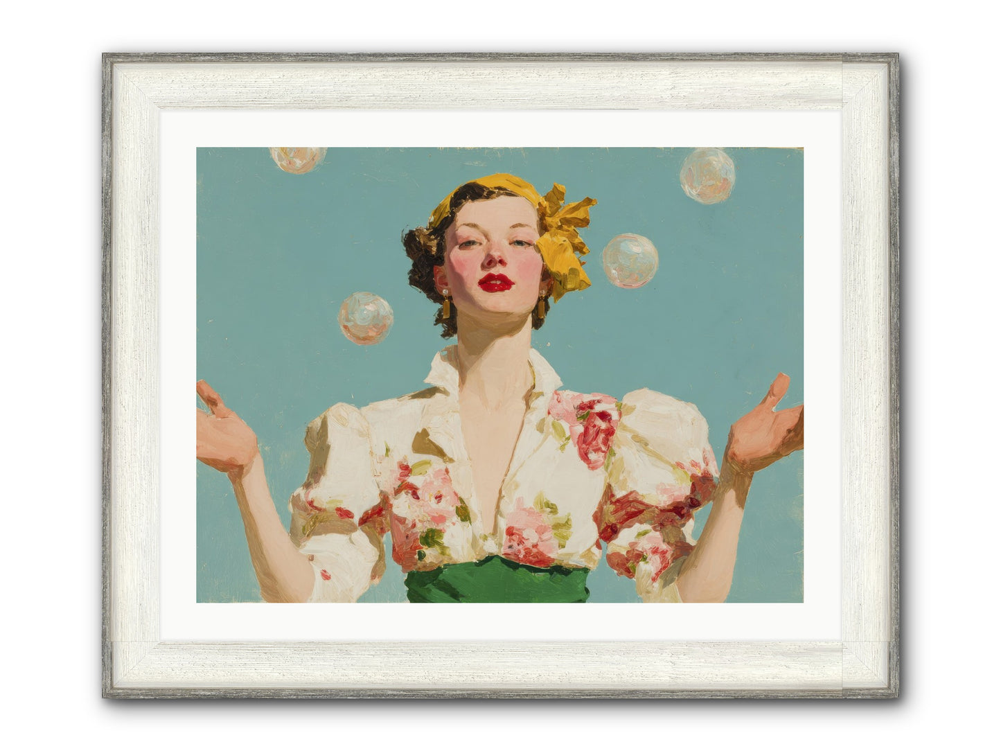 Collector Of Precious Moments Framed Print - Driftwood White 32x24