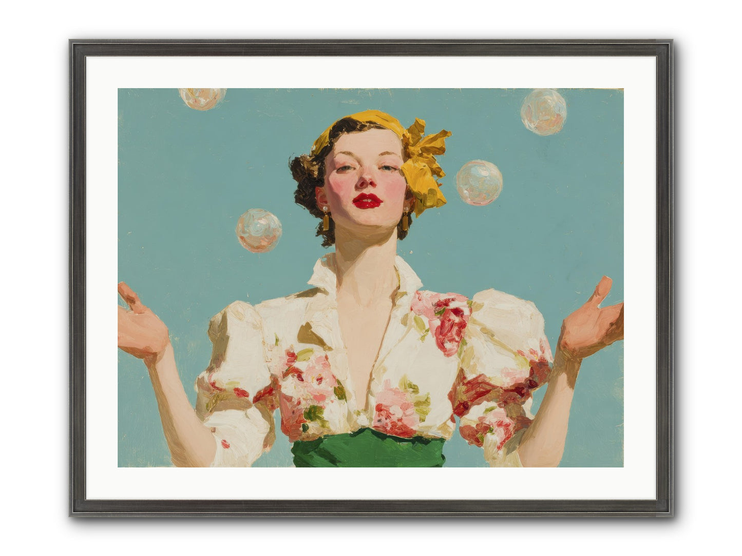 Collector Of Precious Moments Framed Print - Slimwoods Black/Silver 32x24