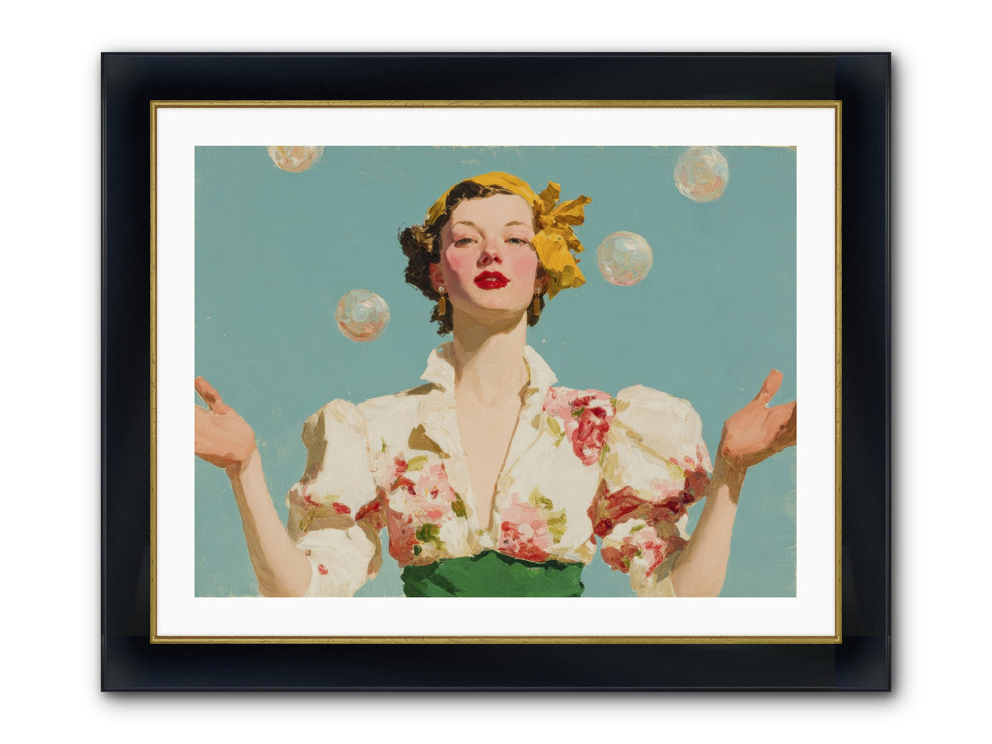 Collector Of Precious Moments Framed Print - Wide Black w/Gold 32x24