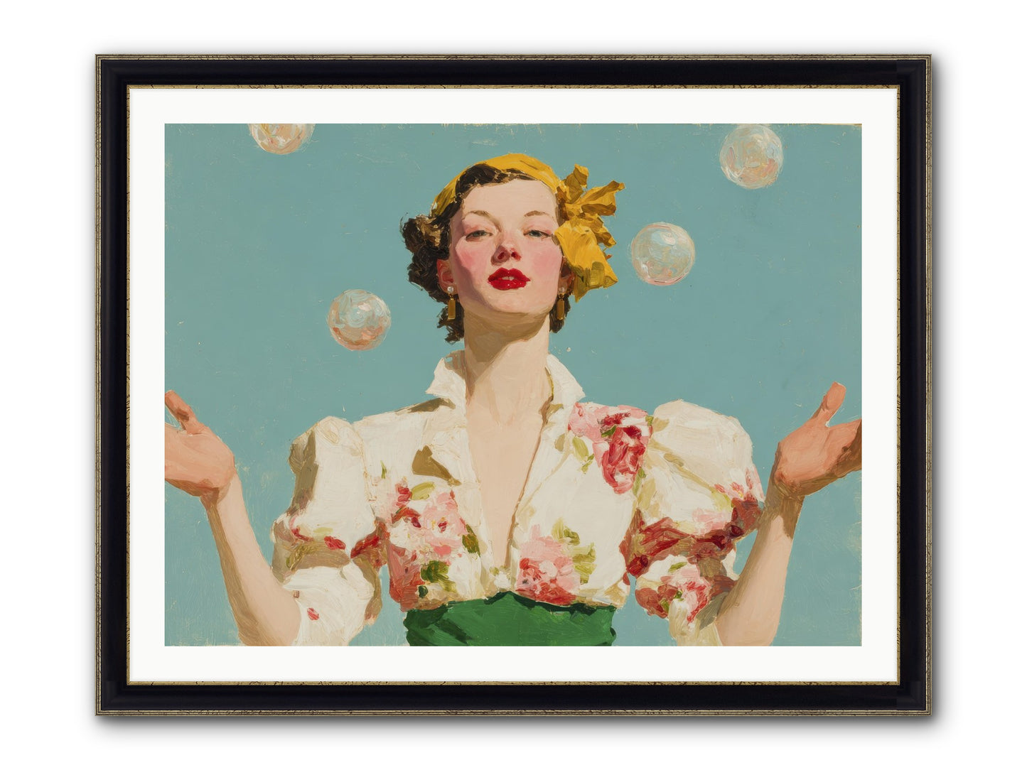 Collector Of Precious Moments Framed Print - Black & Gold 40x30
