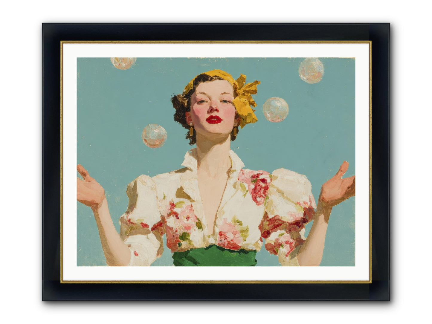 Collector Of Precious Moments Framed Print - Wide Black w/Gold 40x30