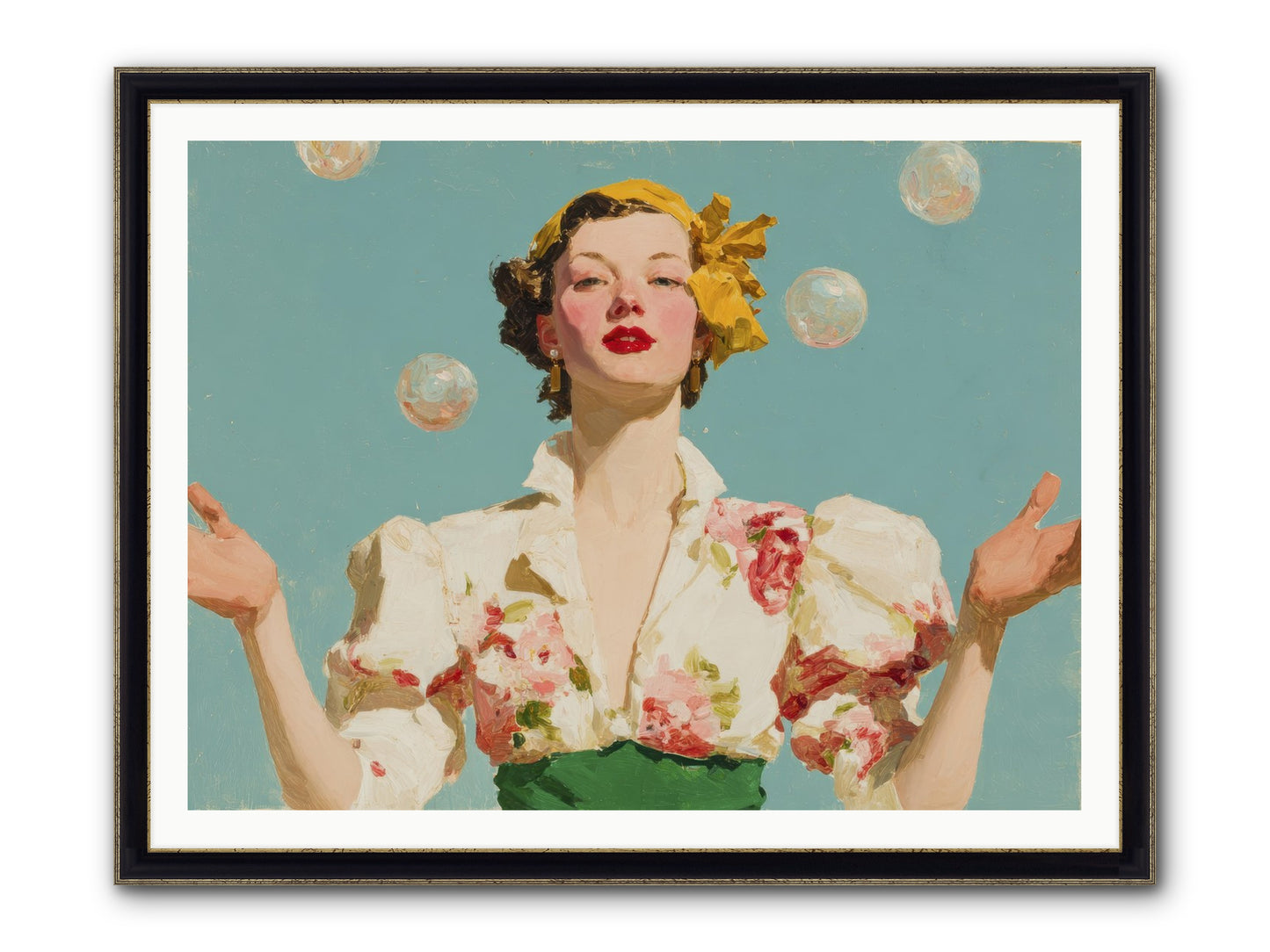 Collector Of Precious Moments Framed Print - Black & Gold 48x36