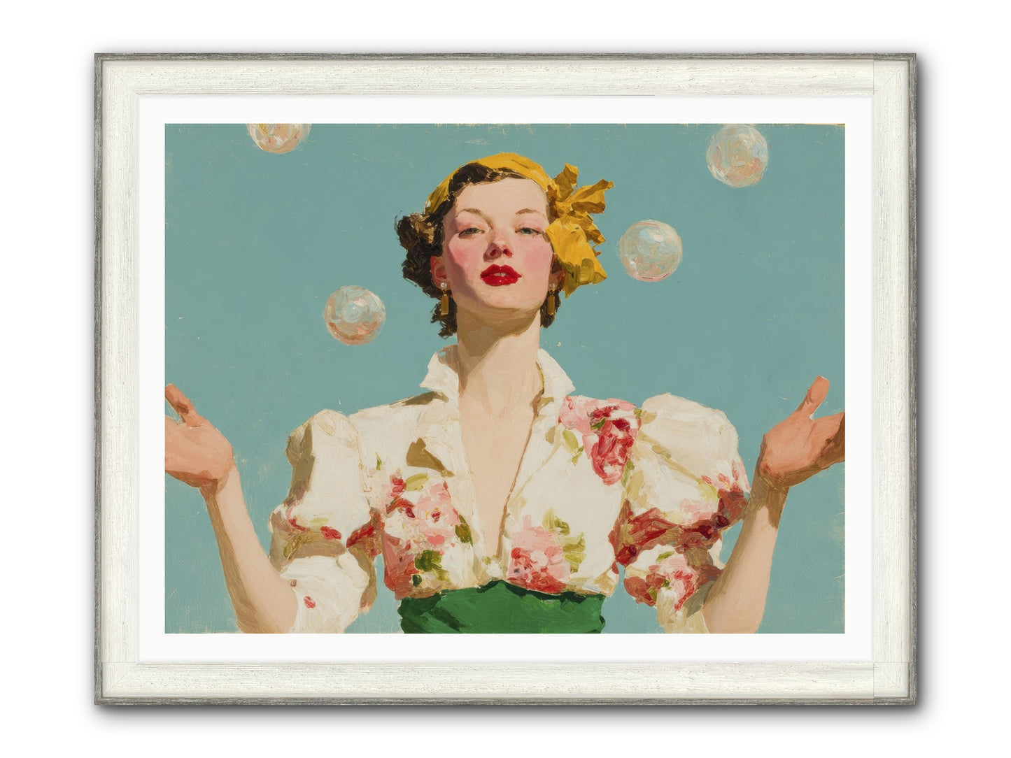 Collector Of Precious Moments Framed Print - Driftwood White 48x36