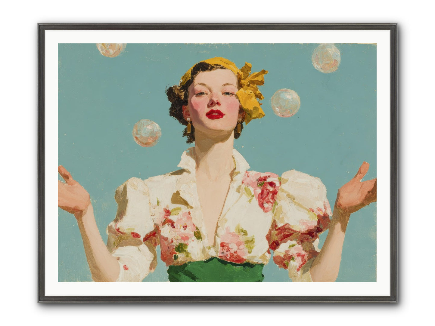 Collector Of Precious Moments Framed Print - Slimwoods Black/Silver 48x36