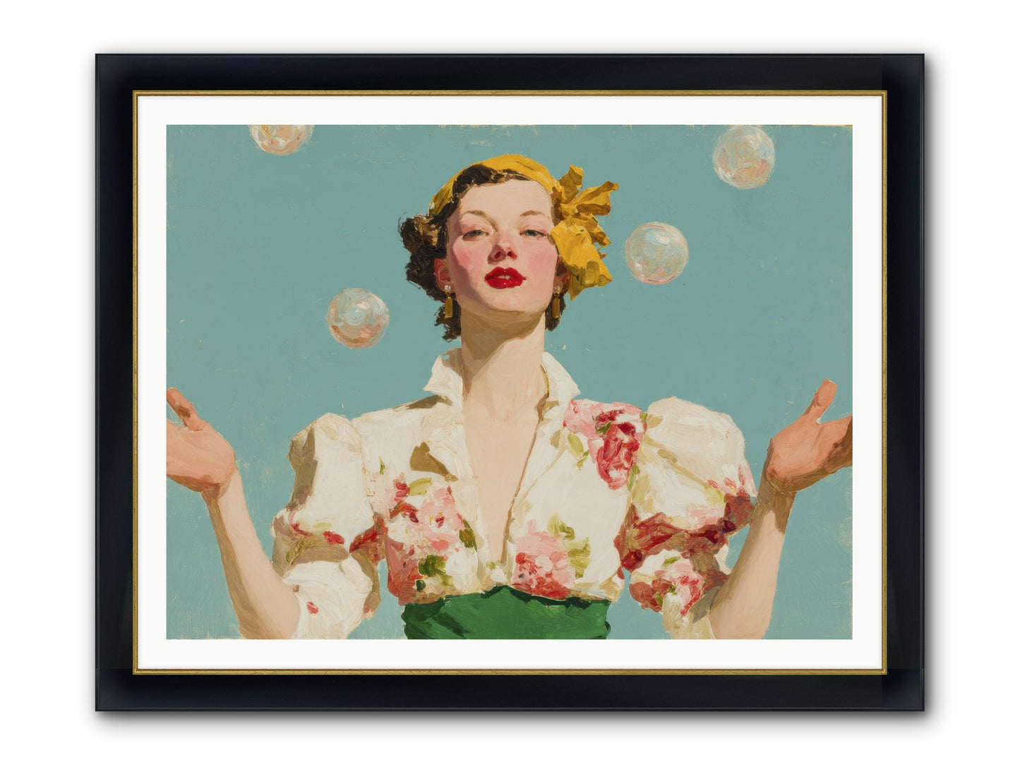 Collector Of Precious Moments Framed Print - Wide Black w/Gold 48x36