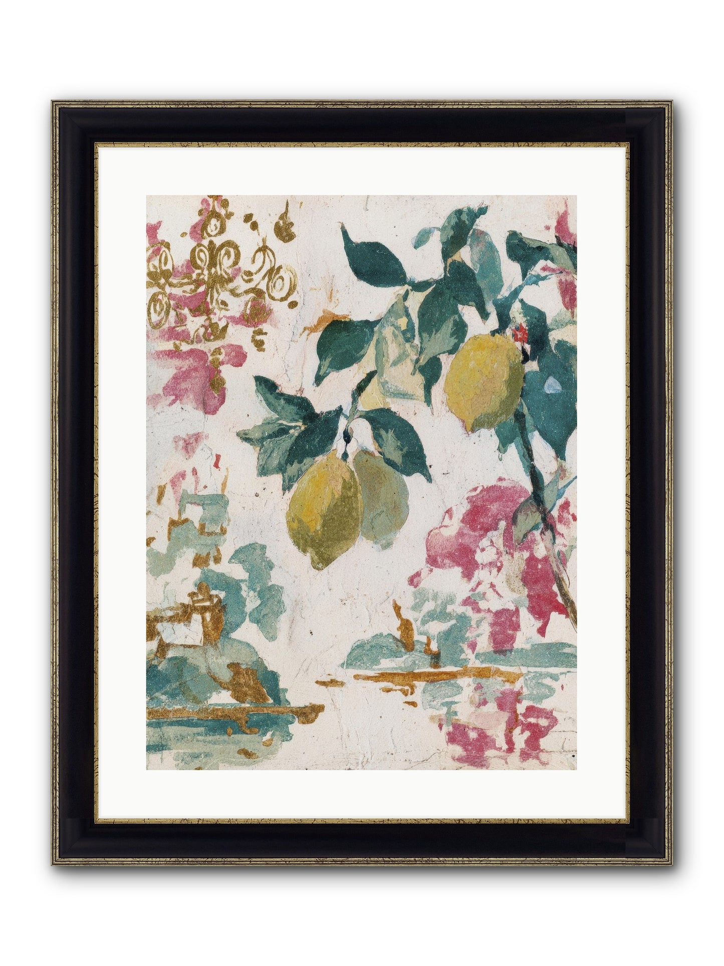 Colonel Fig’s Secret Picnic Framed Print - Black & Gold 18x24