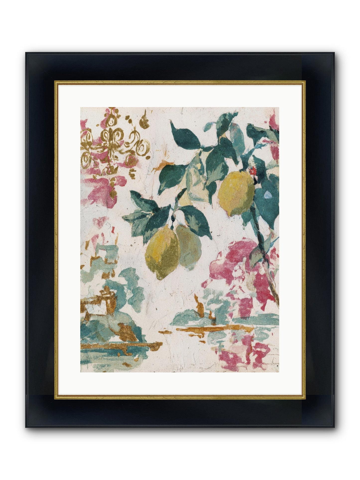 Colonel Fig’s Secret Picnic Framed Print - Wide Black w/Gold 18x24