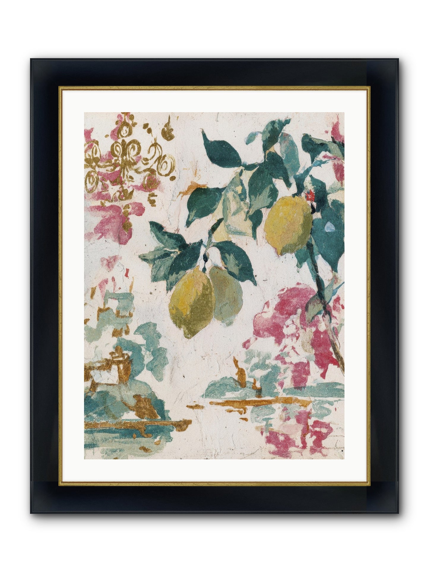 Colonel Fig’s Secret Picnic Framed Print - Wide Black w/Gold 24x32