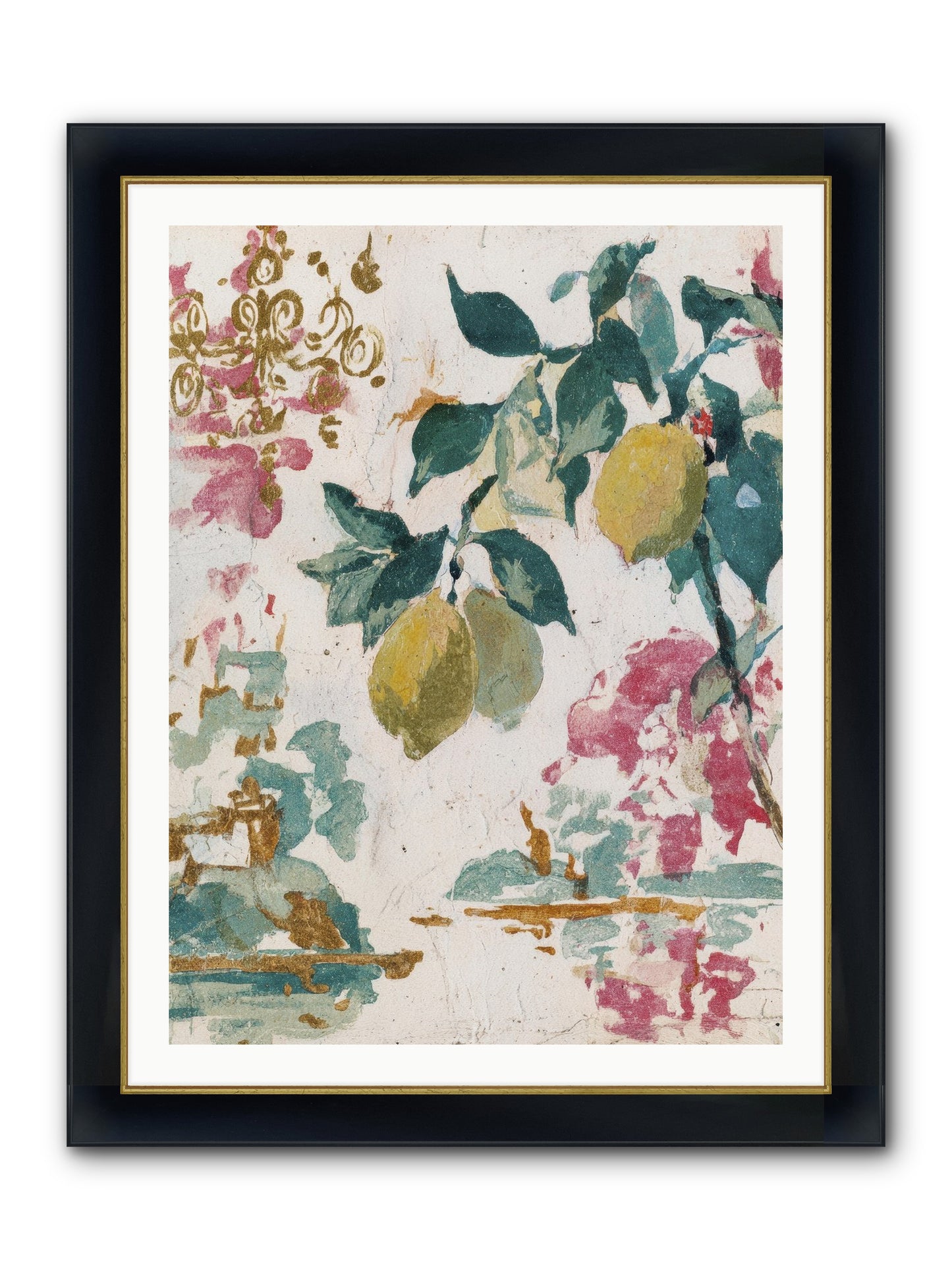 Colonel Fig’s Secret Picnic Framed Print - Wide Black w/Gold 30x40
