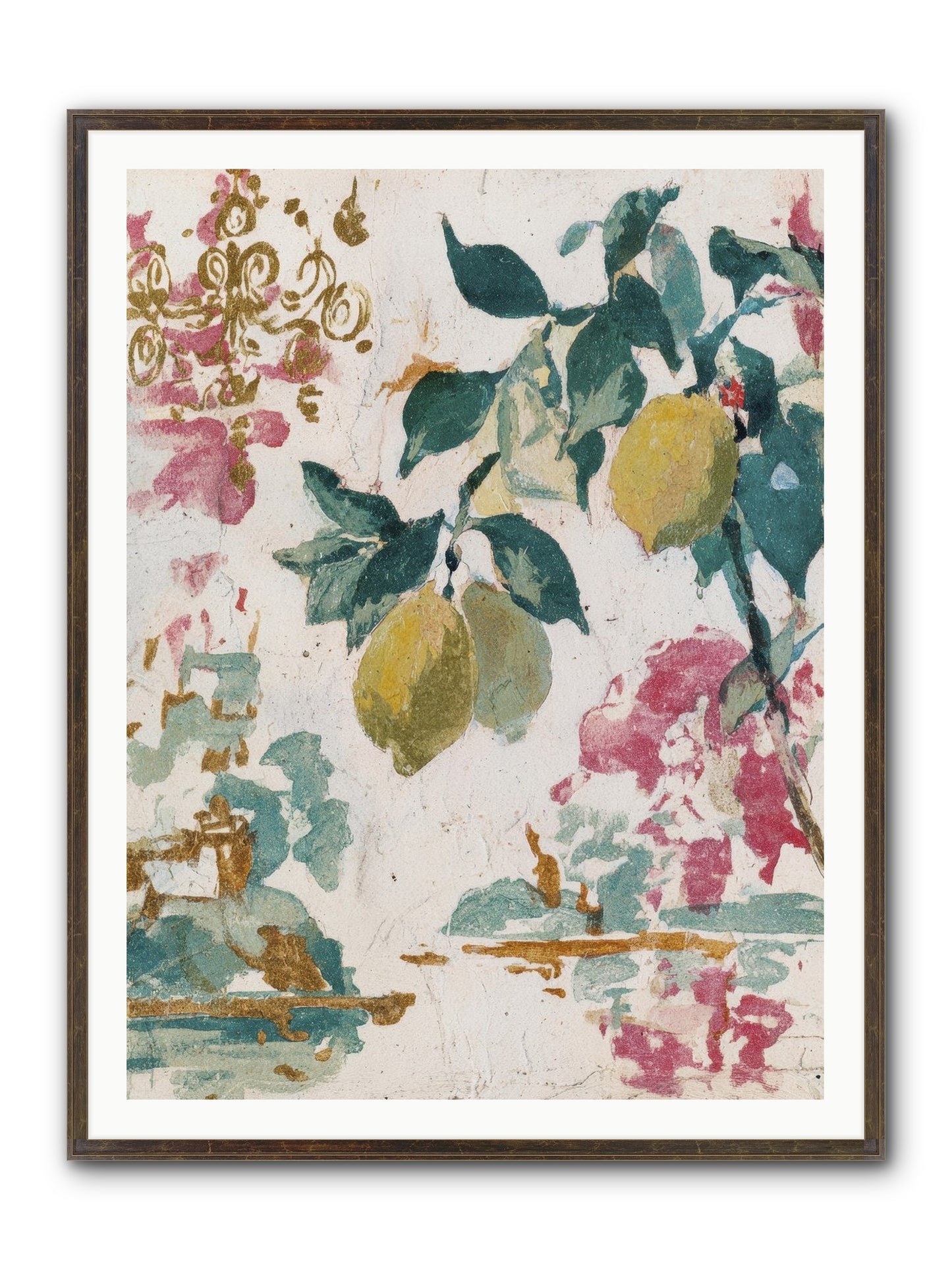 Colonel Fig’s Secret Picnic Framed Print - Slimwoods Black/Gold 36x48