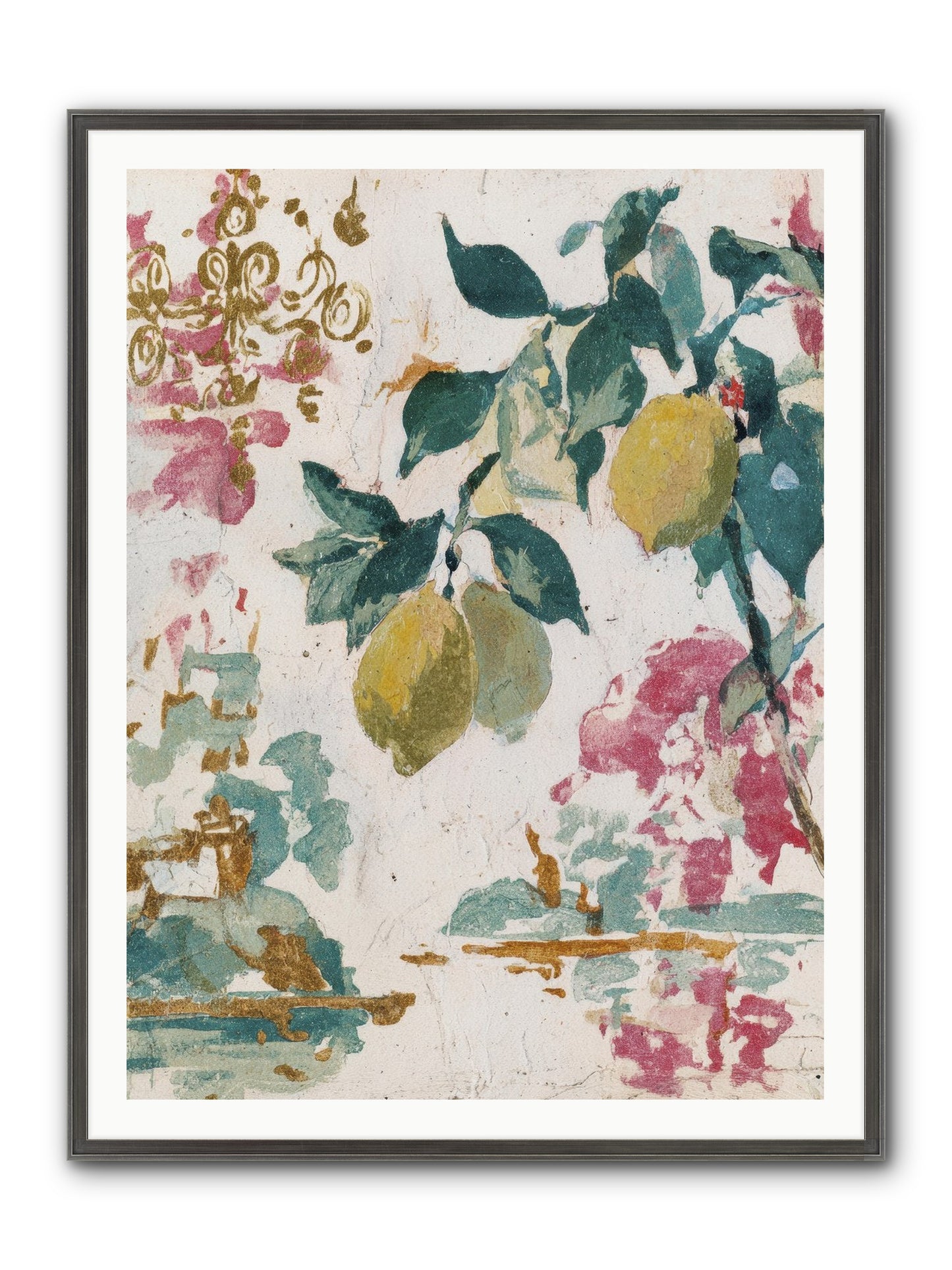 Colonel Fig’s Secret Picnic Framed Print - Slimwoods Black/Silver 36x48
